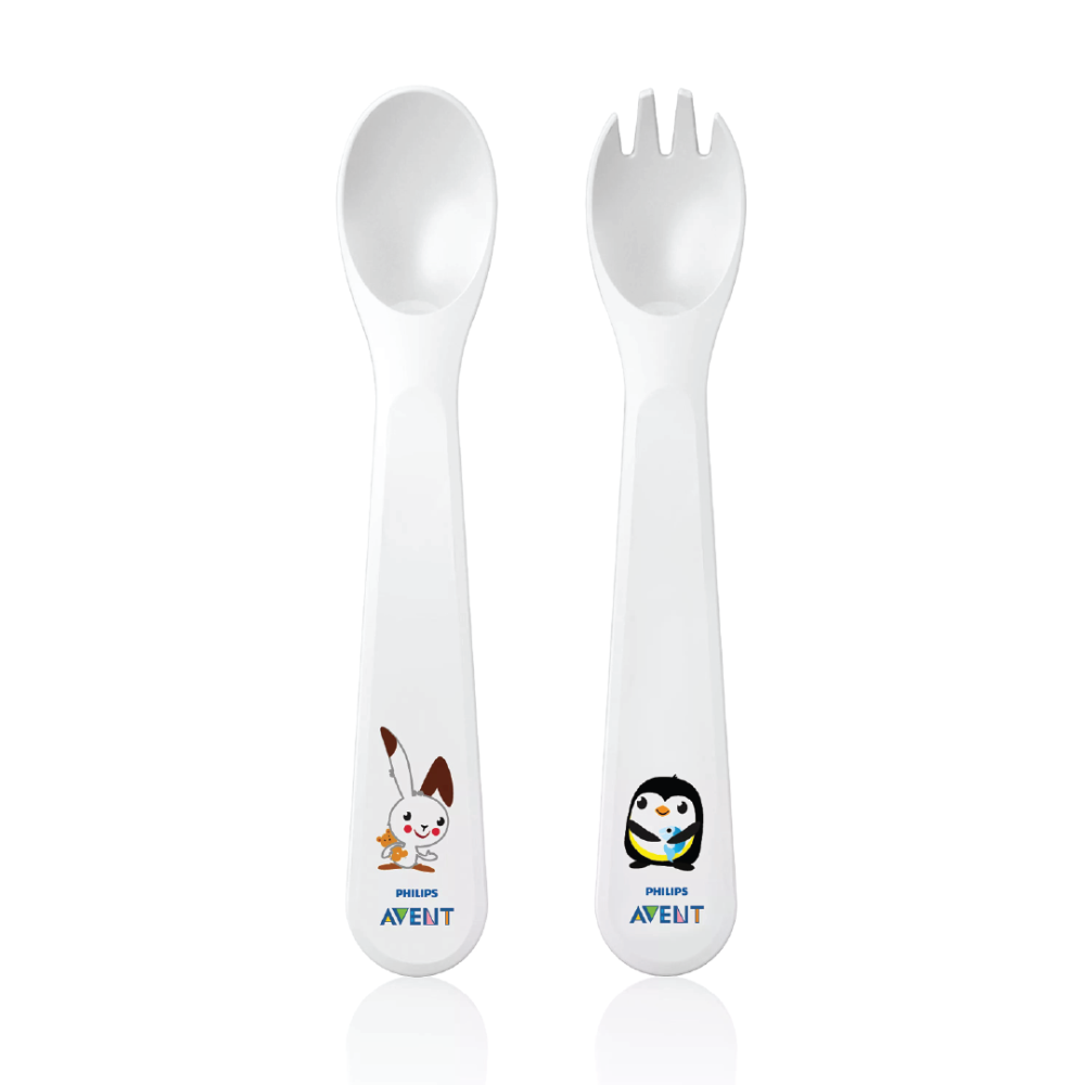 Avent Toddler Fork And Spoon 12m+