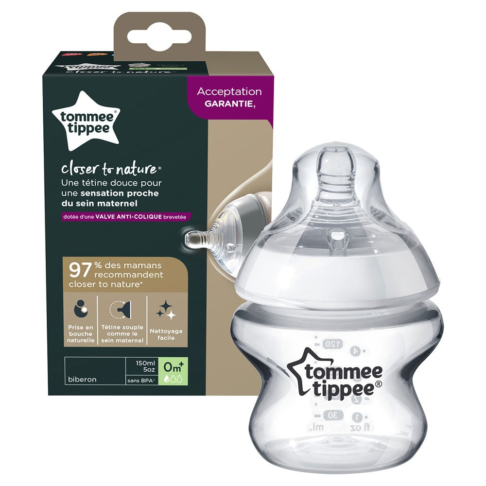 Tommee Tippee Glass Bottle - 0m+ - 0