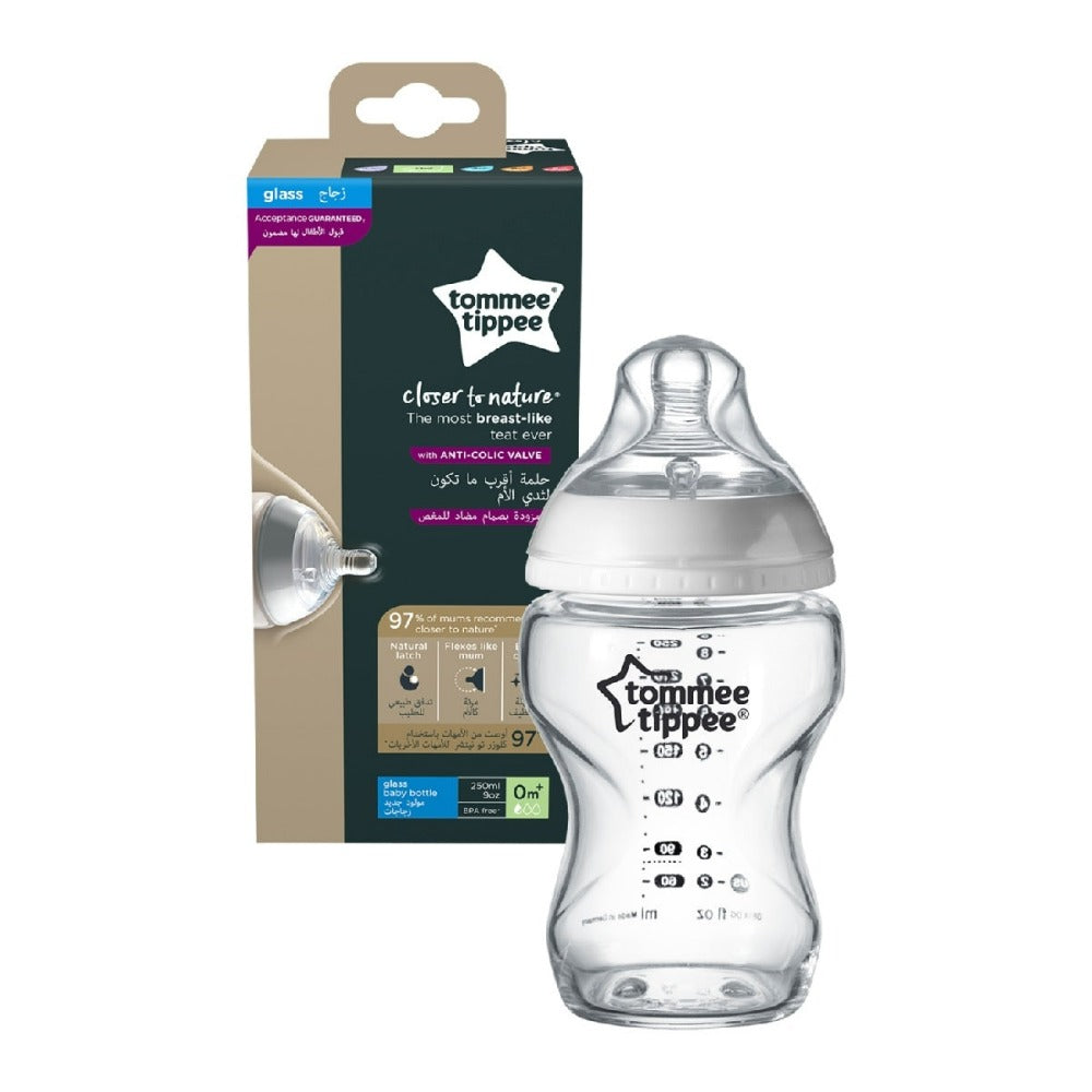 Tommee Tippee Glass Bottle - 0m+