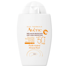 Avène Mineral Fluid Spf50+ Sunscreen 40ml | Ultra Light 100% Mineral Filter For Intolerant Skin - Matte Finish