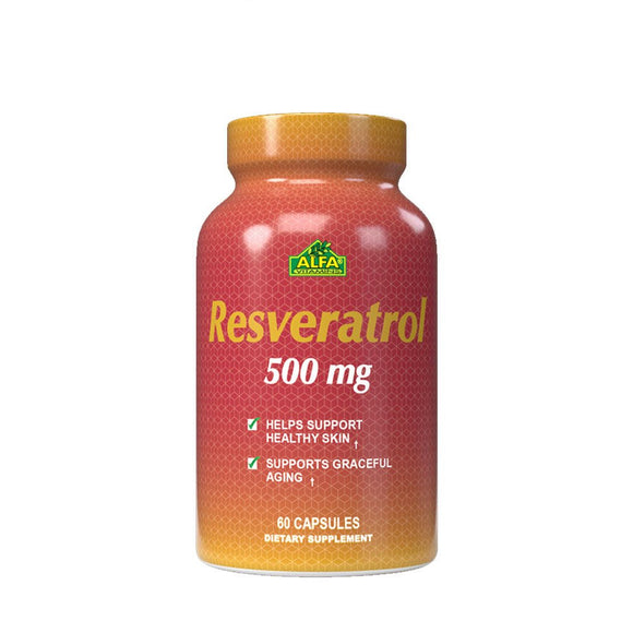 Alfa Vitamins Resveratrol 500Mg - 60 Capsules