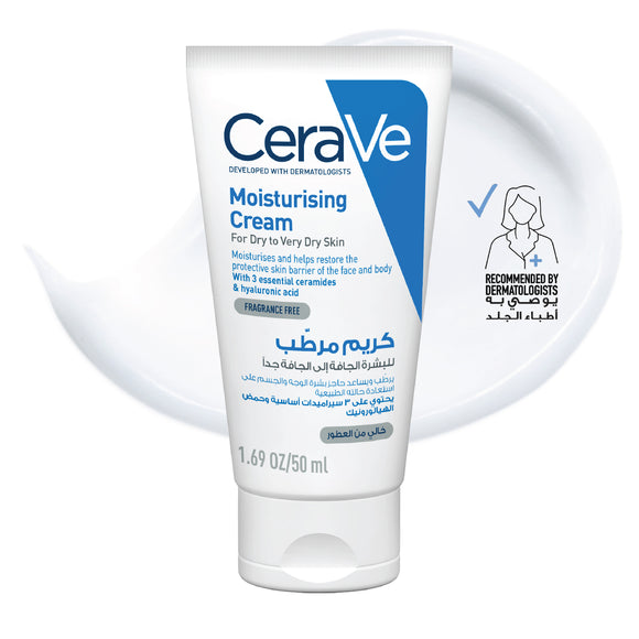 CeraVe Moisturising Cream for Dry to Very Dry Skin 3 Essential Ceramides - 50ml