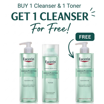 Eucerin Dermopurifyer Cleanser with Toner + Free Cleanser