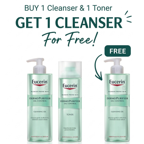 Eucerin Dermopurifyer Cleanser with Toner + Free Cleanser