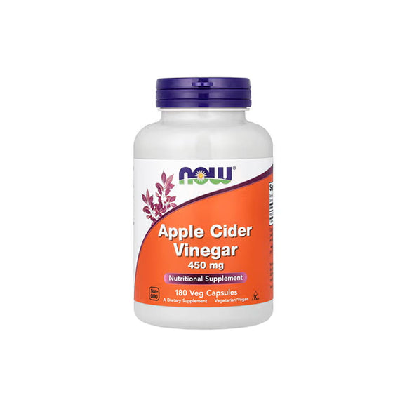 NOW Apple Cider Vinegar 450 mg - 180 Veg Capsules