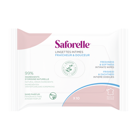 Saforelle Pocket Intimate Wipes - 10 Wipes