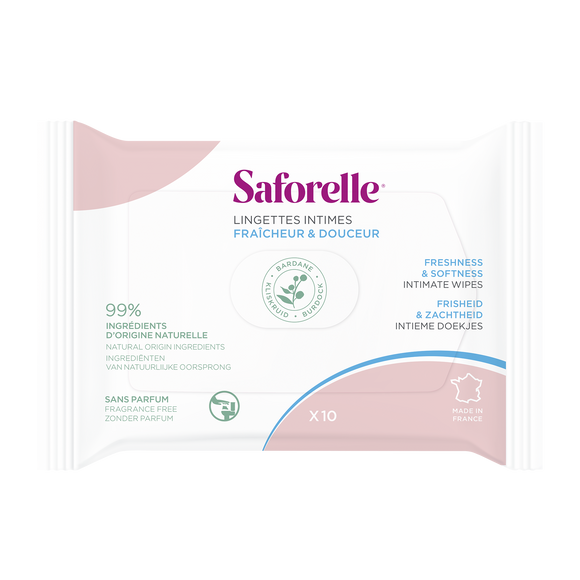 Saforelle Pocket Intimate Wipes - 10 Wipes