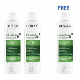 Vichy Dercos Anti Dandruff Shampoo Normal To Oily Buy 2 Get 1