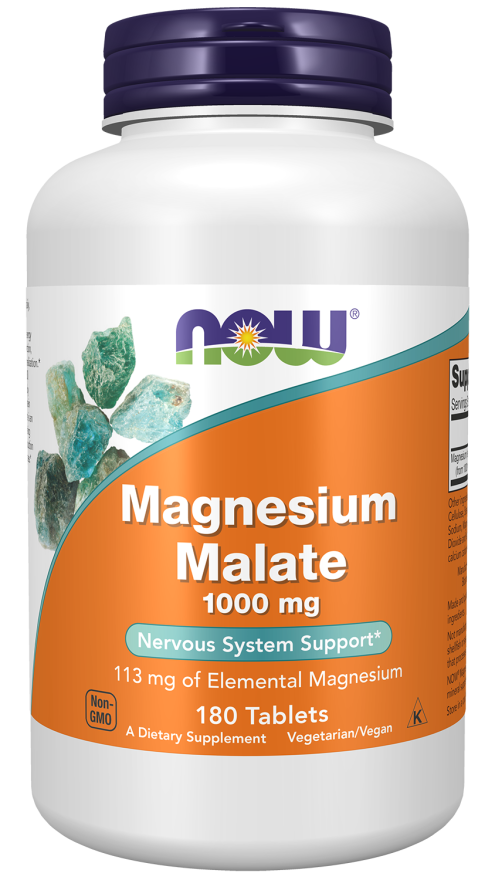 NOW Magnesium Malate 1000mg - 180 Tablets