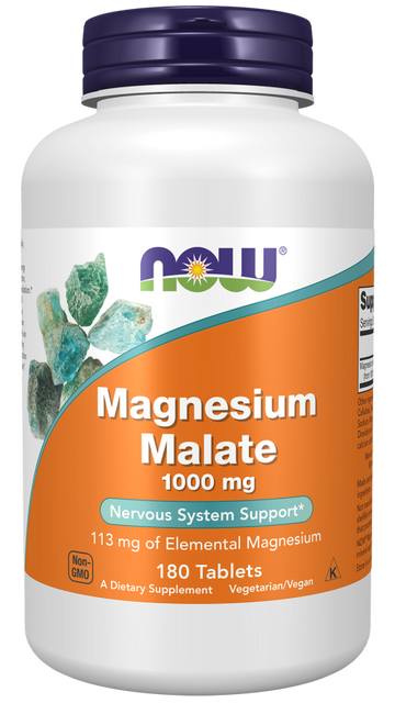 NOW Magnesium Malate 1000mg - 180 Tablets