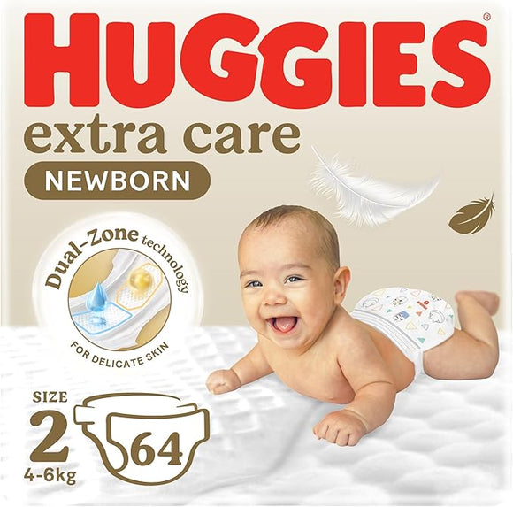 Huggies Size 2 (4 To 6 Kg) - 64 Pieces
