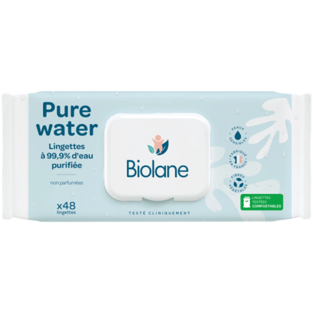 Biolane Pure Water Wipes - 48 Pcs