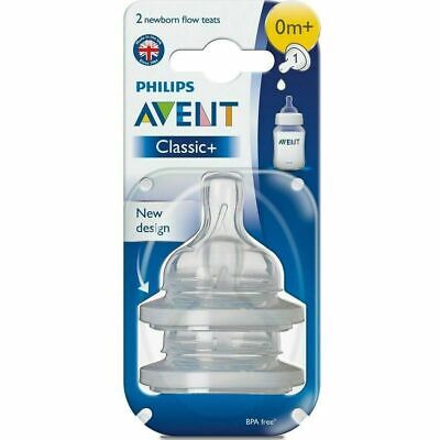 Avent  2 Classic+ Teats Newborn 1 Hole - 0M+