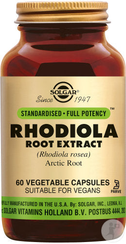 Solgar Rhodiola Root Extract - 60 Vegetable Capsules