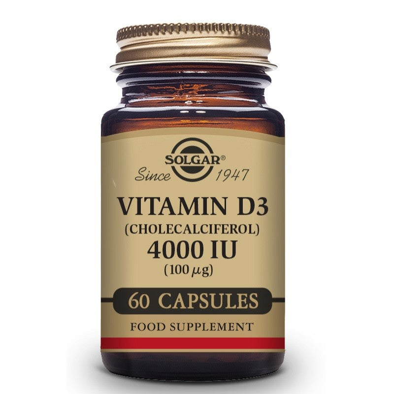 Solgar Vitamin D3 100Mcg (4000 UI) - 60 Vegetable Capsules