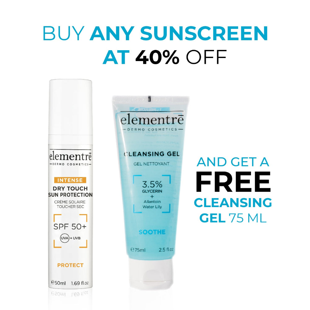 Elementre Dry Touch Sun Protection Spf50+ UVA/UVB Filters