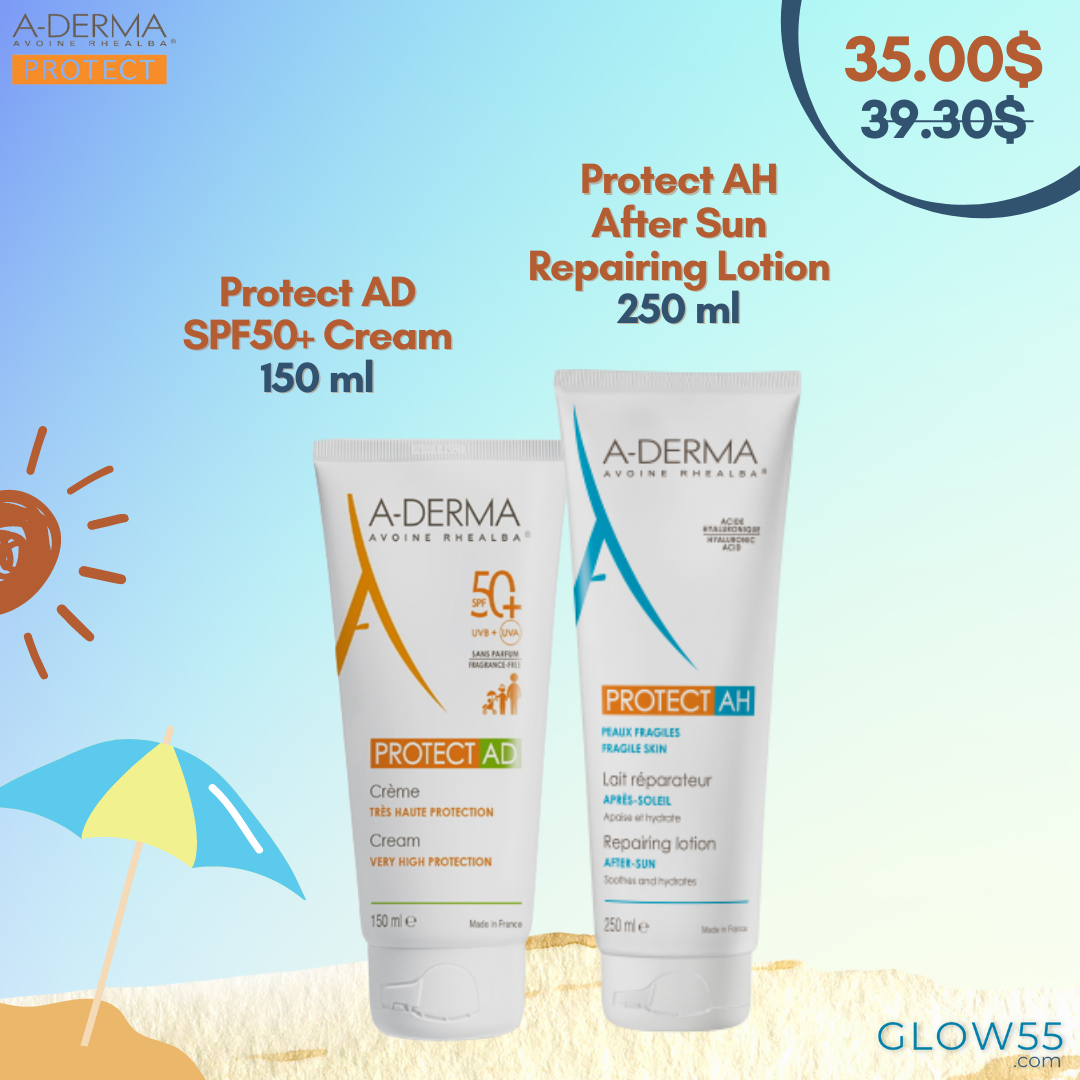 Glowing Summer: A-DERMA Sunscreen & Repairing Lotion