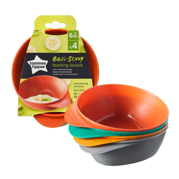 Tommee Tippee 4x Easy Scoop Feed Bowls - 6 M+