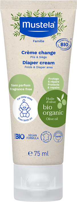 Crème change certifiee bio 75 ml/Certified Organic Diaper cream
