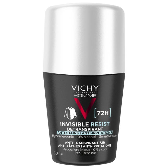 Vichy Men Invisible Resist Deodorant Roll-on 72 hrs - 50 ml