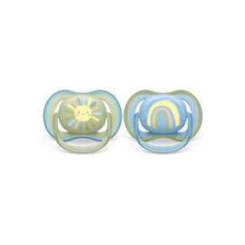 Avent 2 Ultra Air Soothers Rainbow 0-6 M - 0