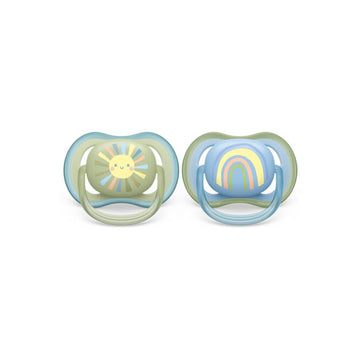 Avent 2 Ultra Air Soothers Rainbow 0-6 M - 0