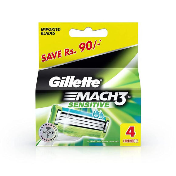 GILLETTE MACH3 SENS BLADES 4'S