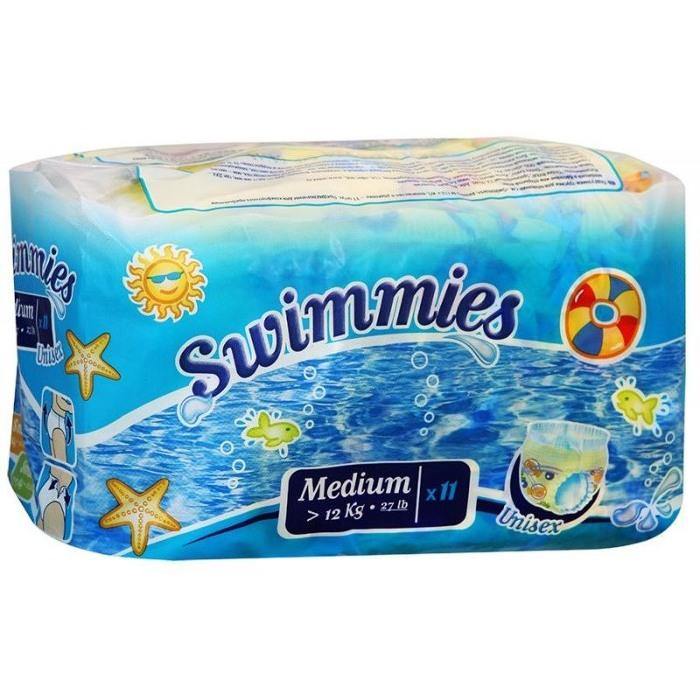Swimmies Beach Diapers Medium 12+Kg - 11 pcs