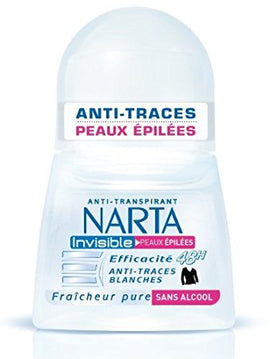 Narta Déodorant Roll On pour femmes Invisible Peaux Epilées