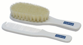 Natural Bristles Brush And Comb Set