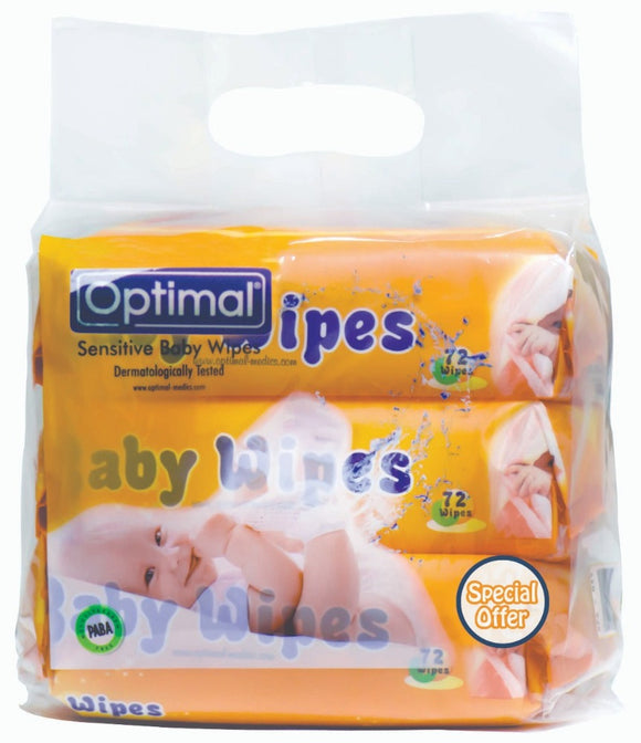 Optimal 6380 Baby Wipes 72 Count