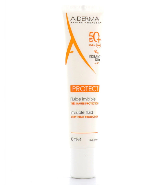 A-DERMA Sun Protect Invisible Fluid SPF50+ 40 ml