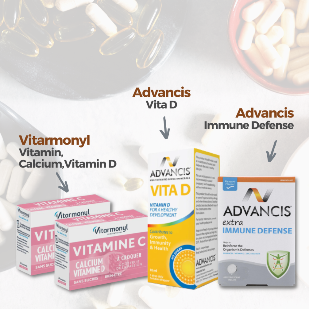 BUNDLE: Advancis Immune Defense + Vitarmonyl Vitamin, Calcium,Vitamin D (x2) + Vitamin D