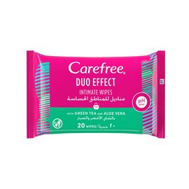 Carefree Intimate Wipes Tea- Aloe 20's
