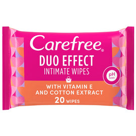 Carefree Intimate Wipes Vitamin E + Cotton 20
