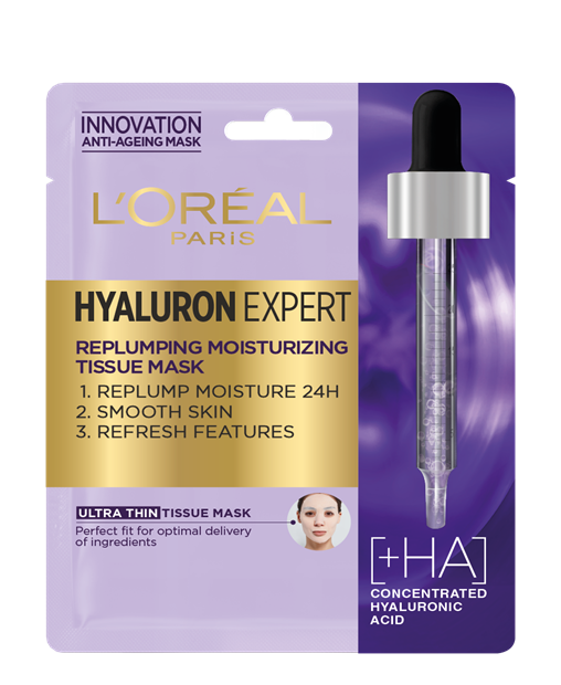 L'oréal - Hyaluron Specialist Replumping Moisturizing Mask - Moisturizing And Filling Face Sheet Mask