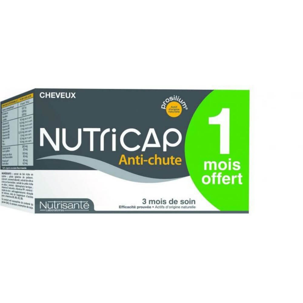 Nutricap Anti Chute Hair Growth Capsules 180 Caps (3 Month Supply)