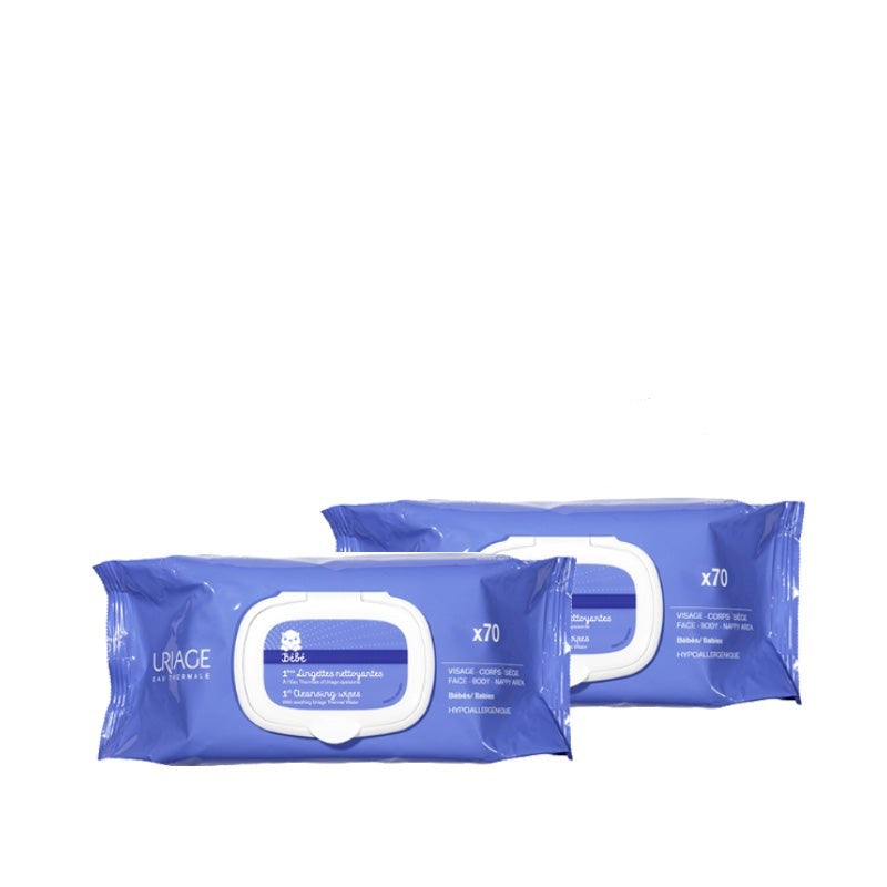 Uriage Baby's 1st Cleansing Water Wipes 70 Pack Uriage Baby's 1st Cleansing Water Wipes 70 Pack